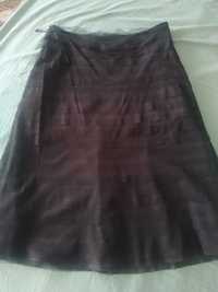 Czekoladowa elegancka spódnica Wallis z tiulowymi falbankami XL 42