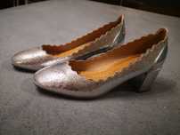 Buty ślubne srebrne