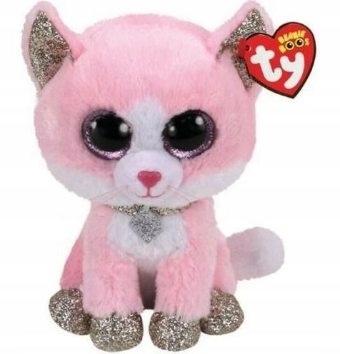 Beanie Boos Fiona - Różowy Kot 24 Cm, Ty