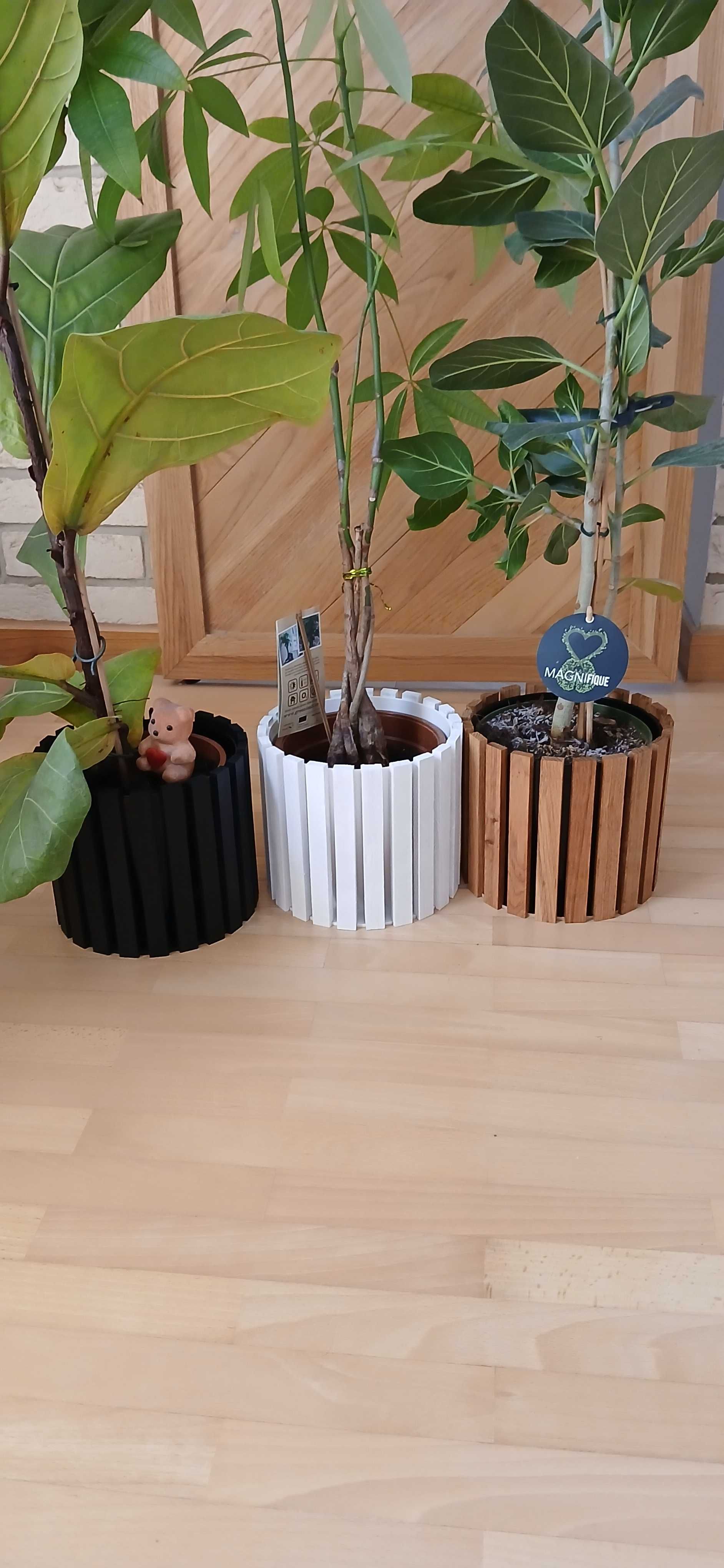 Osłonka z lameli dębowych śr. 21 cm , komplet 2 sztuki