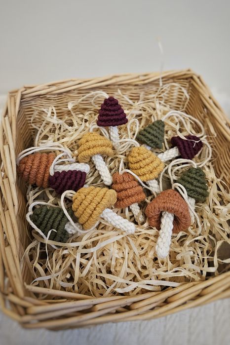 Zestaw zwieszek na choinkę, ozdoby światęczne, grzybki na choinkę