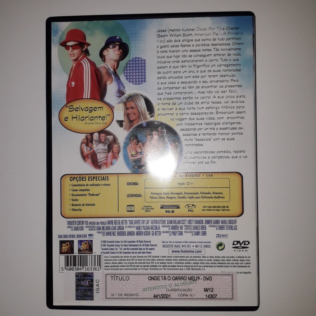 Dvd comédia onde tá o carro meu