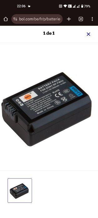 Pack 2 Baterias para Sony NP- FW50