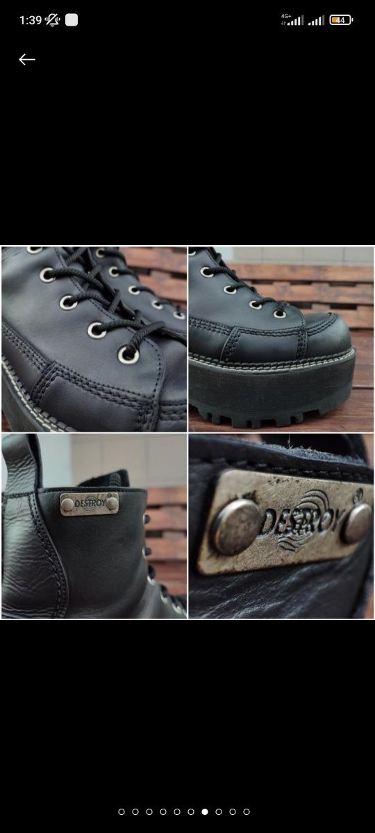 Винтажные ботинки 90х годов destroy dr martens готика панк рок NewRock