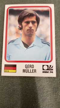 Cromo Panini World Cup Story de Gerd Müller Mundial 74 na Alemanha