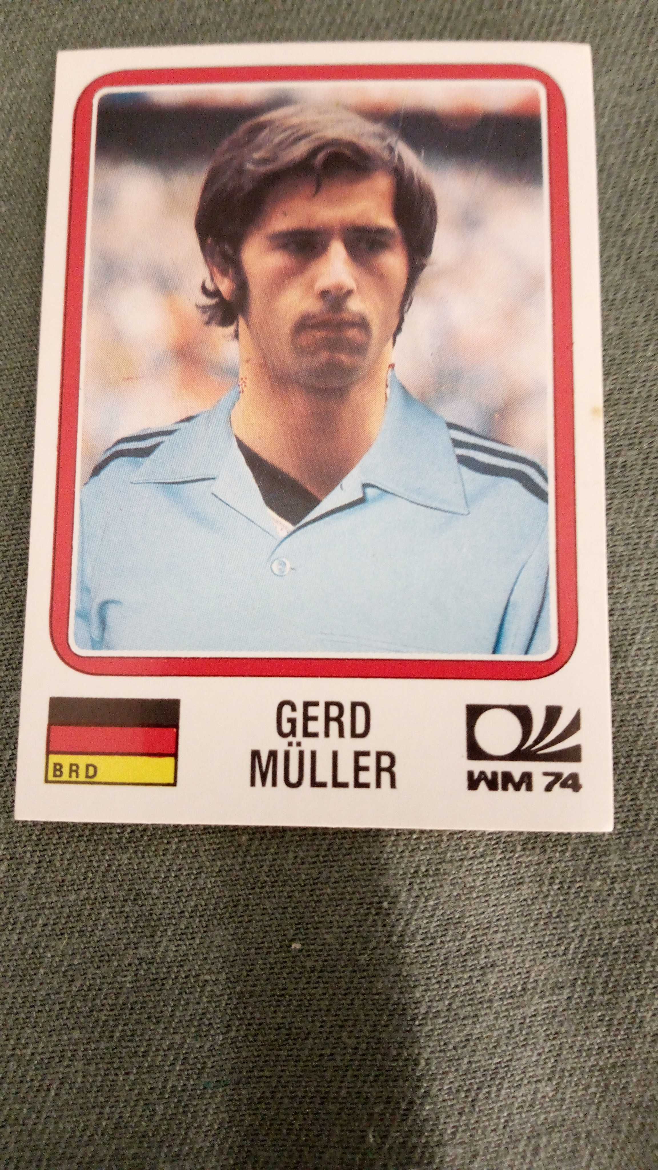 Cromo Panini World Cup Story de Gerd Müller Mundial 74 na Alemanha