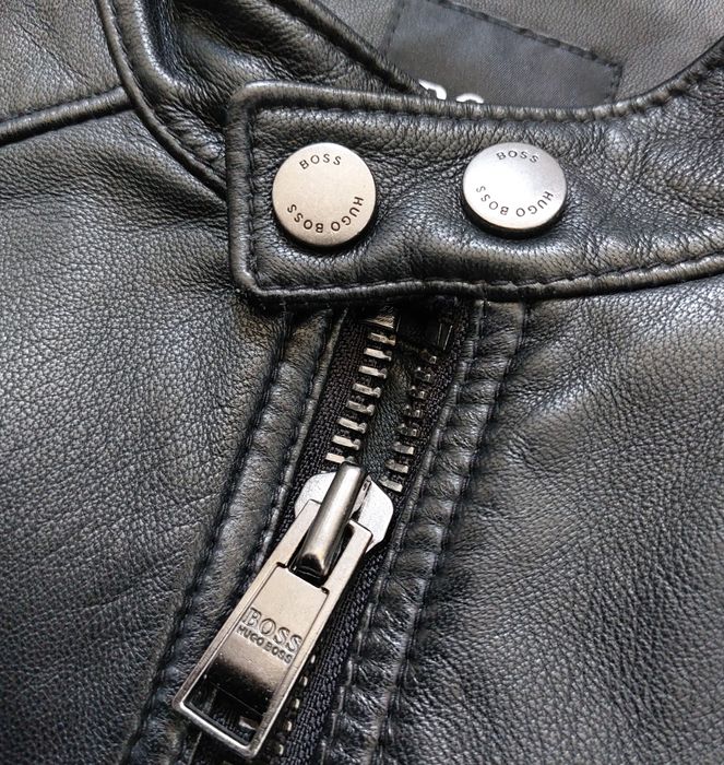 Hugo Boss nowa kurtka skórzana męska r. S/46