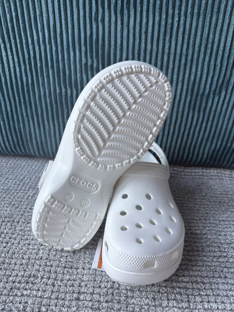 Klapki damskie Crocs Classic Platform r. 41-42, 10 NOWE Białe