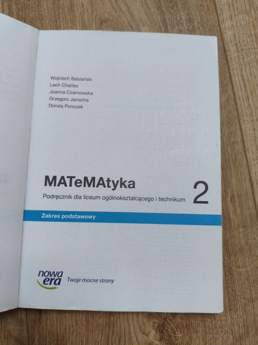 Podręcznik do matematyki do 2 lo nowa era