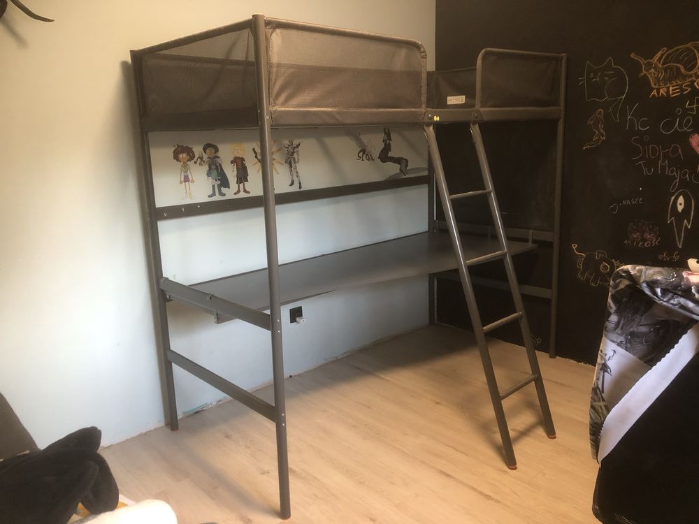 Łóżko Ikea Tuffing z biurkiem UŻYWANE