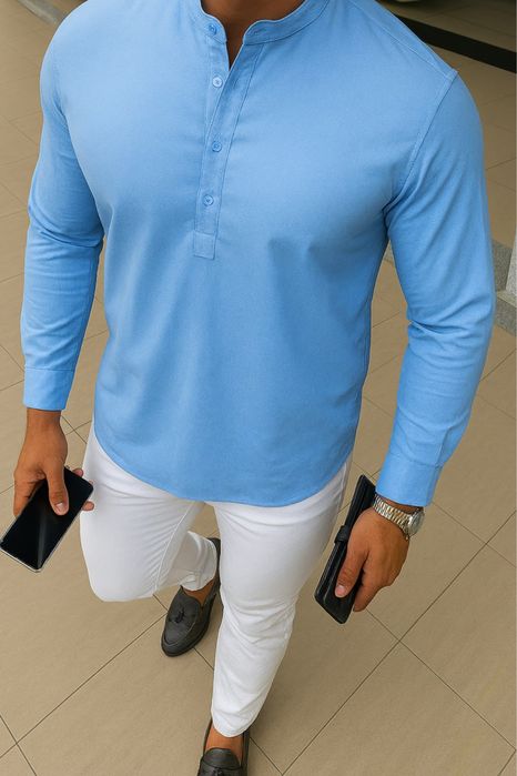 Чоловіча лляна сорочка, 5 кольорів