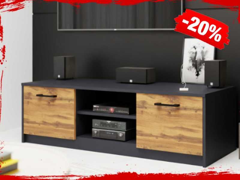 Profesjonalna Szafa SZAFKA STOLIK RTV 120cm Komoda Antracyt (-20%)