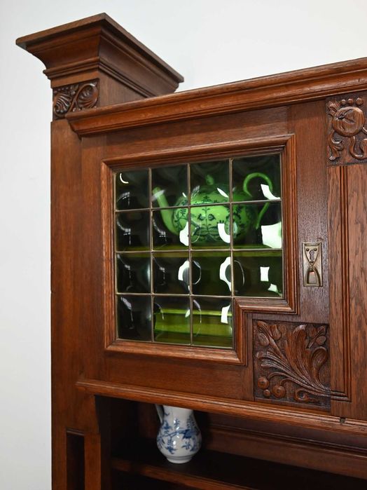 kredens secesyjny z witrażem 103004