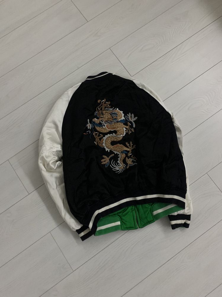 Бомбер куртка двухстороний с драконом по типу Ed Hardy Audiger S/m