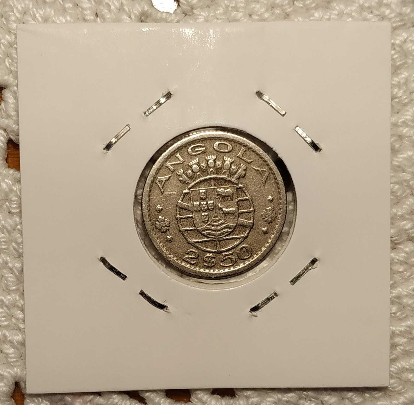 Angola - moeda de 2,5 escudos de 1956