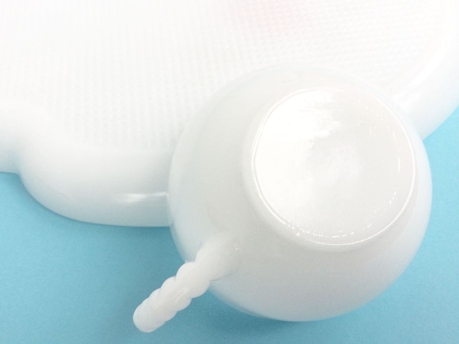 Vintage "Snack Set" | Chávena & Prato | Vidro Opaco | Padrão de Rosas