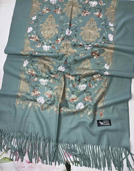 Неймовірні вишиті палантини, 100% Wool Cashmere, 70x185.