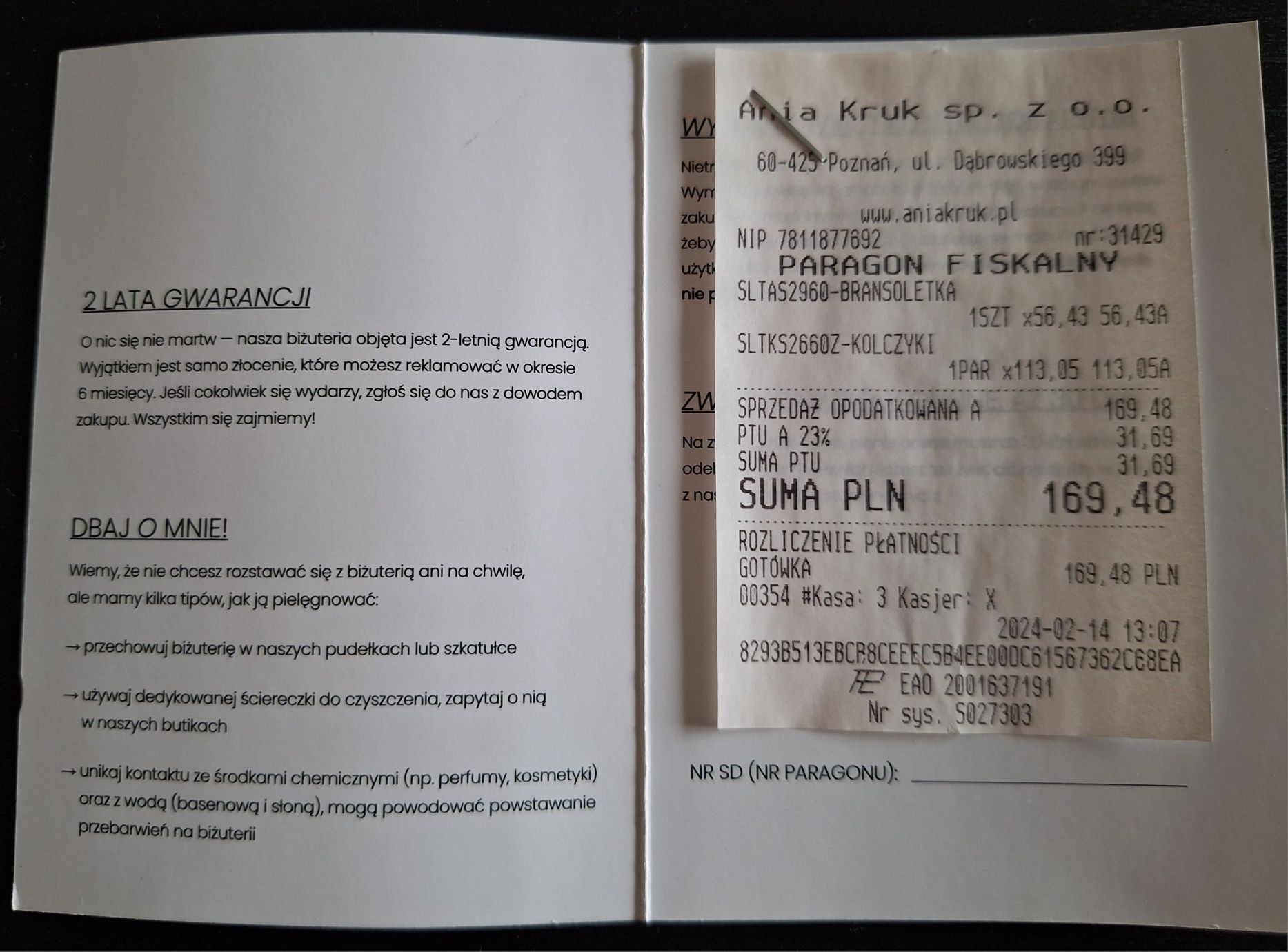 Kolczyki Ania Kruk pozłacane zaplatane węzły NA GWARANCJI z pudełkiem