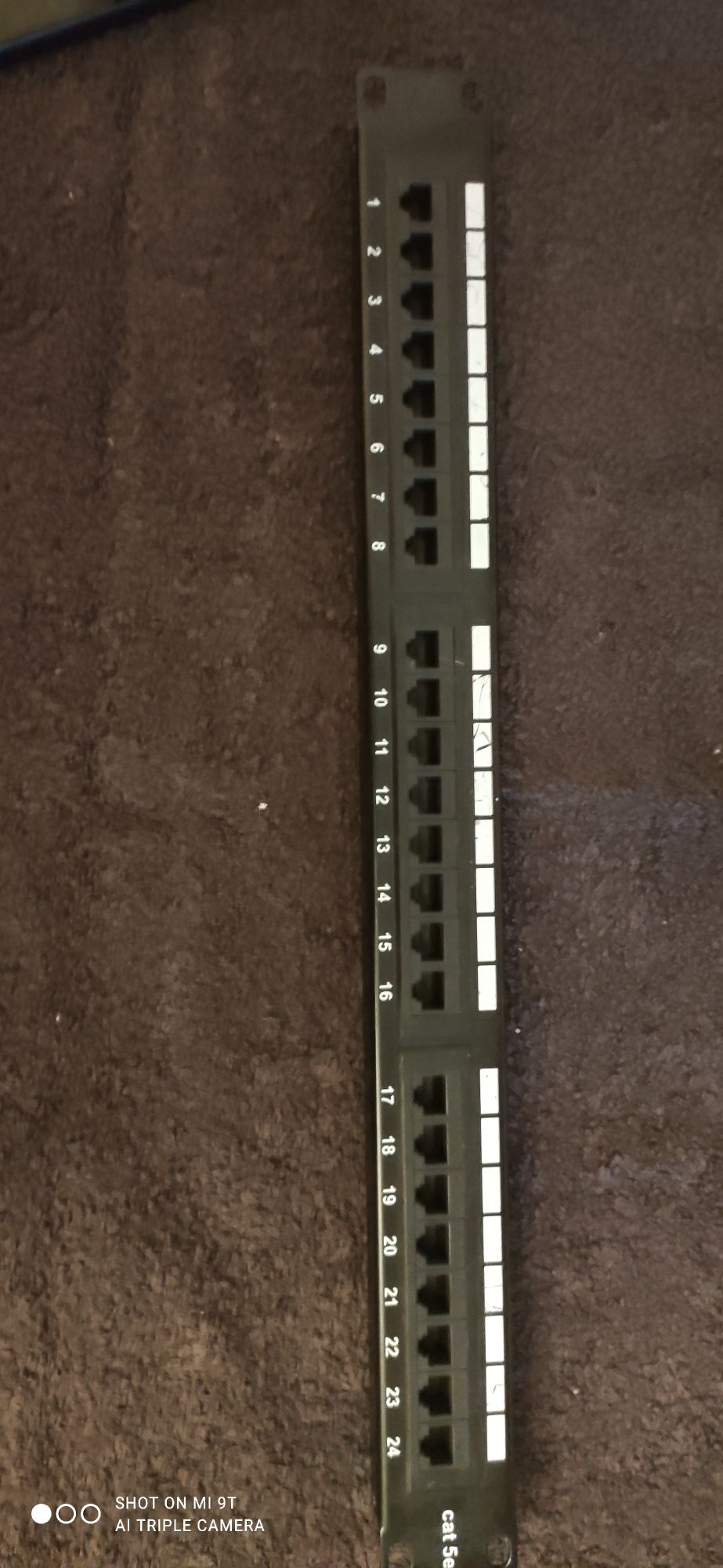 Patchpanel rack 19" 1U kat.5e 24xRJ-45