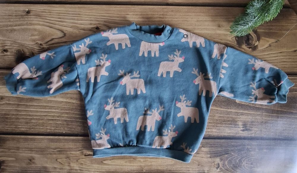 Bluza z reniferami 74/80