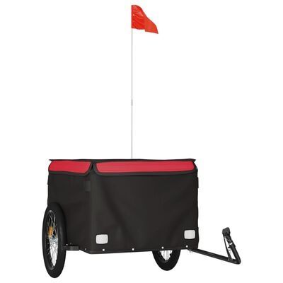 NOVO- Reboque para bicicleta 45 kg ferro preto e vermelho