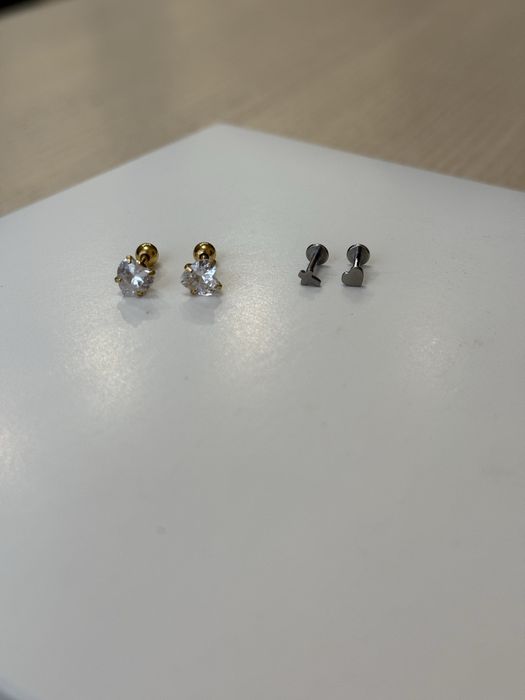 Сережки для пирсинга, сталь, лабрет хеликс