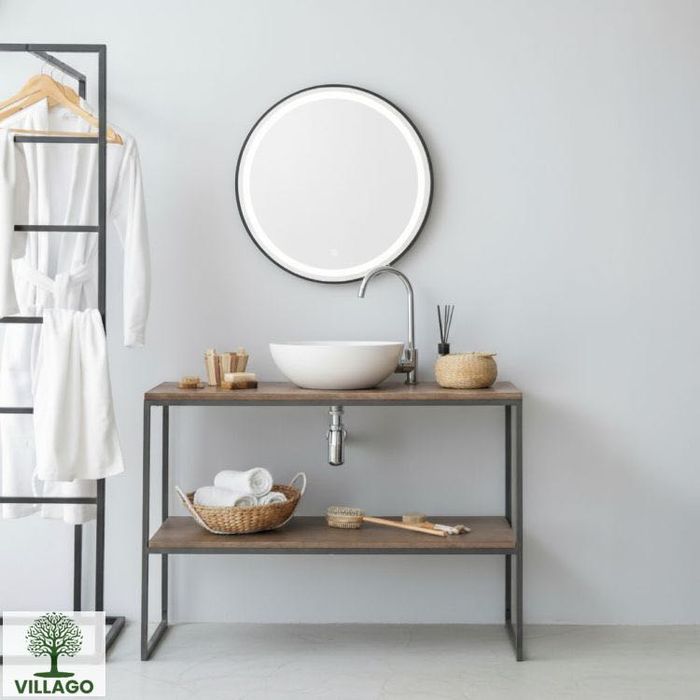 NOWE Lustro łazienkowe LED 60 cm okrągłe z anti-fog Villago Home