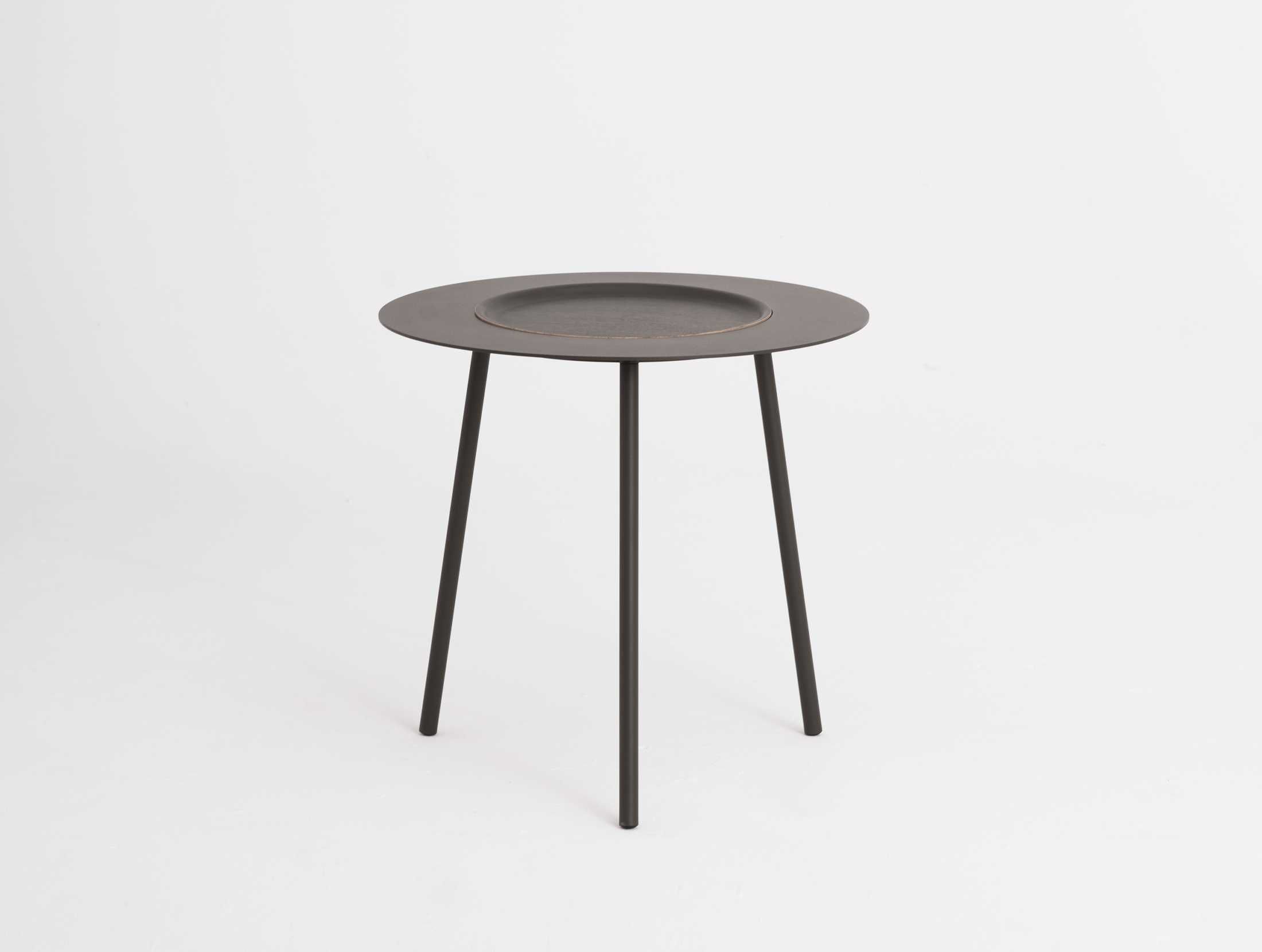 Mały szary/czarny Stolik kawowy Woodplate Coffee, tre product