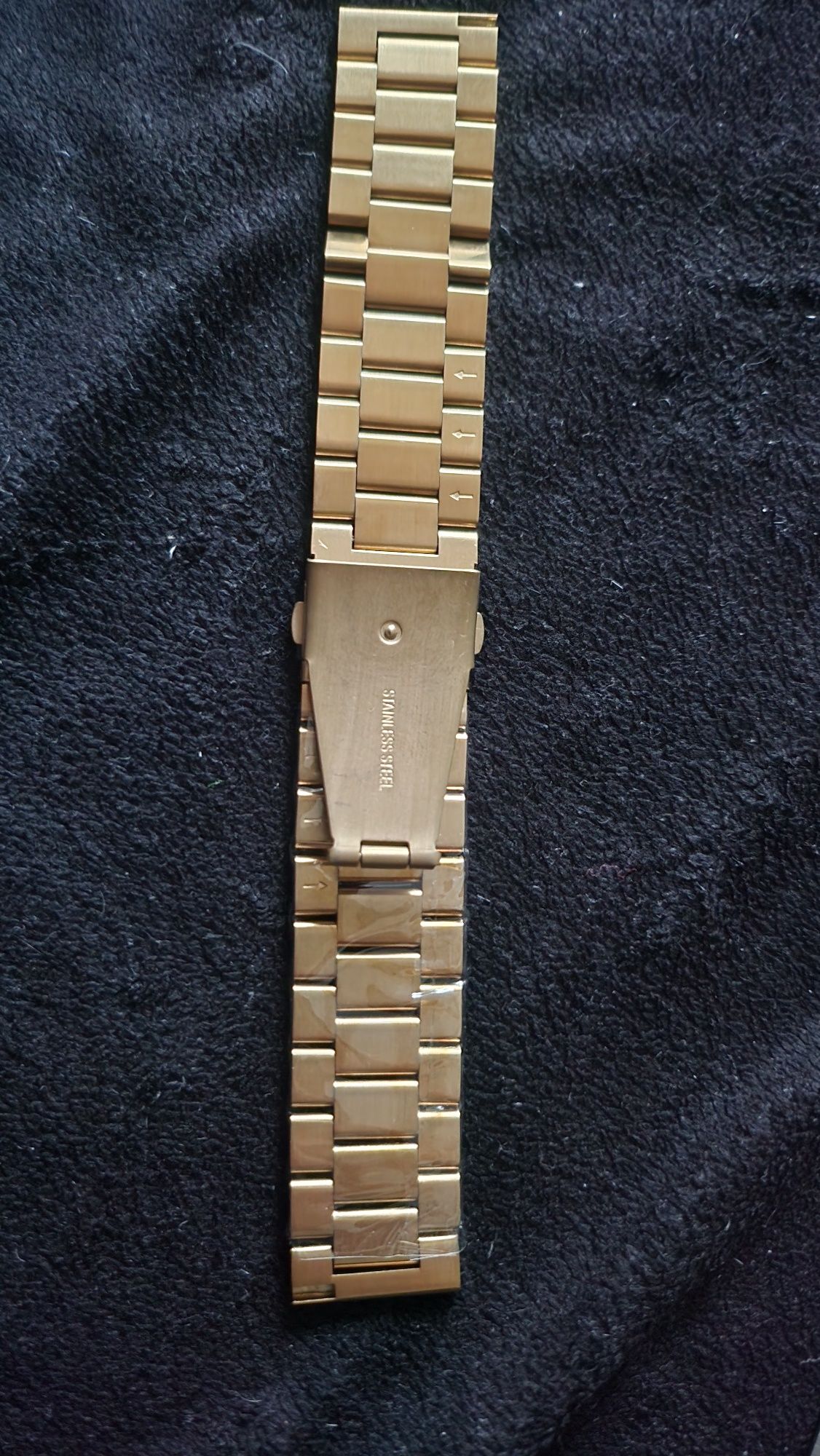 Bransoleta stalowa do zegarka 22 mm  Gold