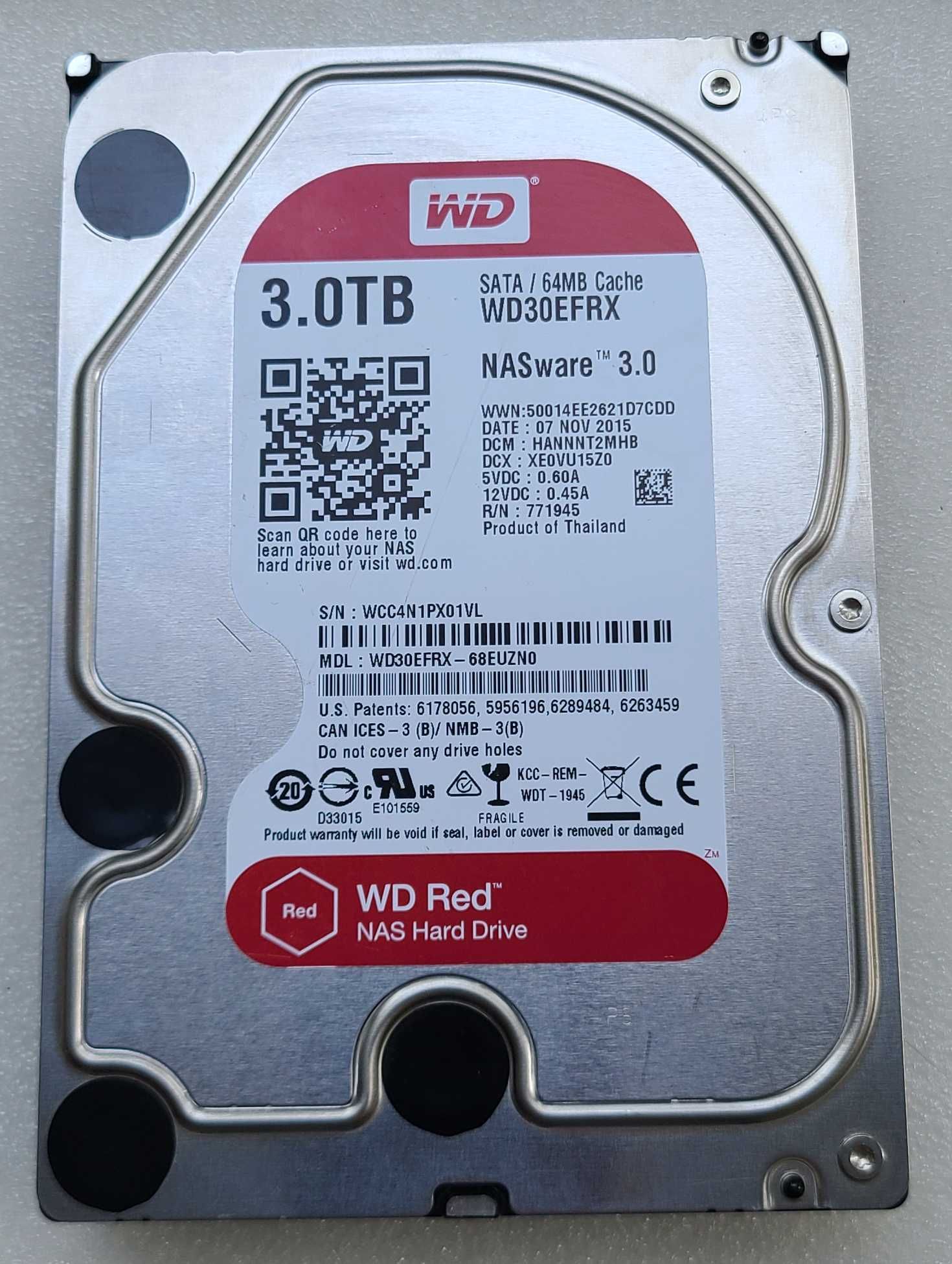 Жорсткий диск 3TB HDD Western Digital Red WD30EFRX
