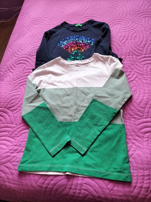 2bluzki z długim rękawem  firmy H&M 128