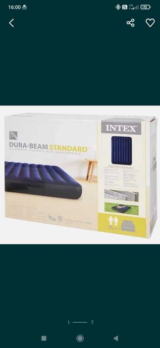 Materac dwuosobowy intex