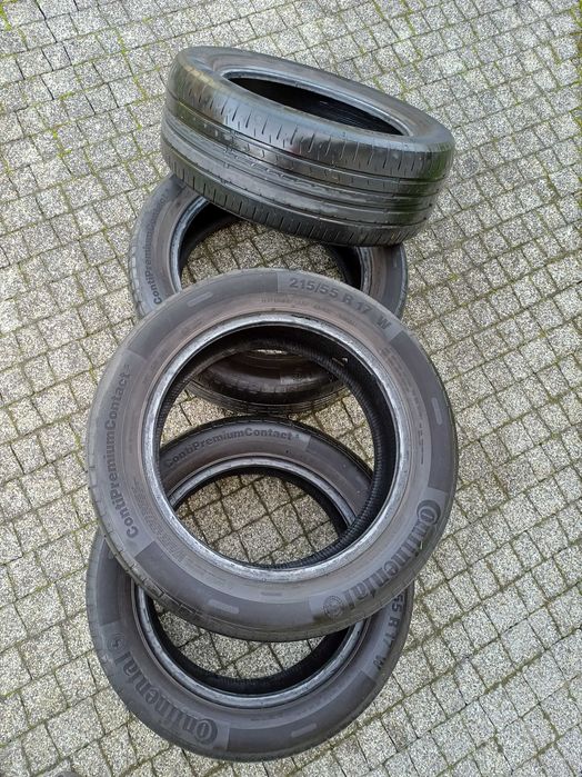 Cztery opony letnie 215/55 R17 W Continental ContiPremiumContact 5