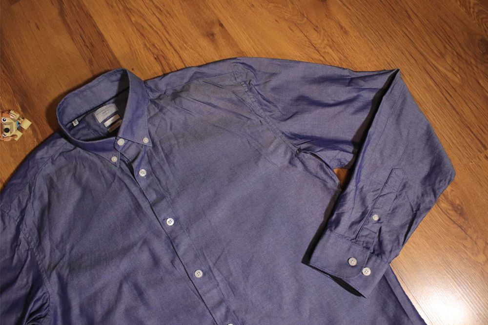 Koszula Selected Homme r. L 42 męska nieb dł rękaw bawełna