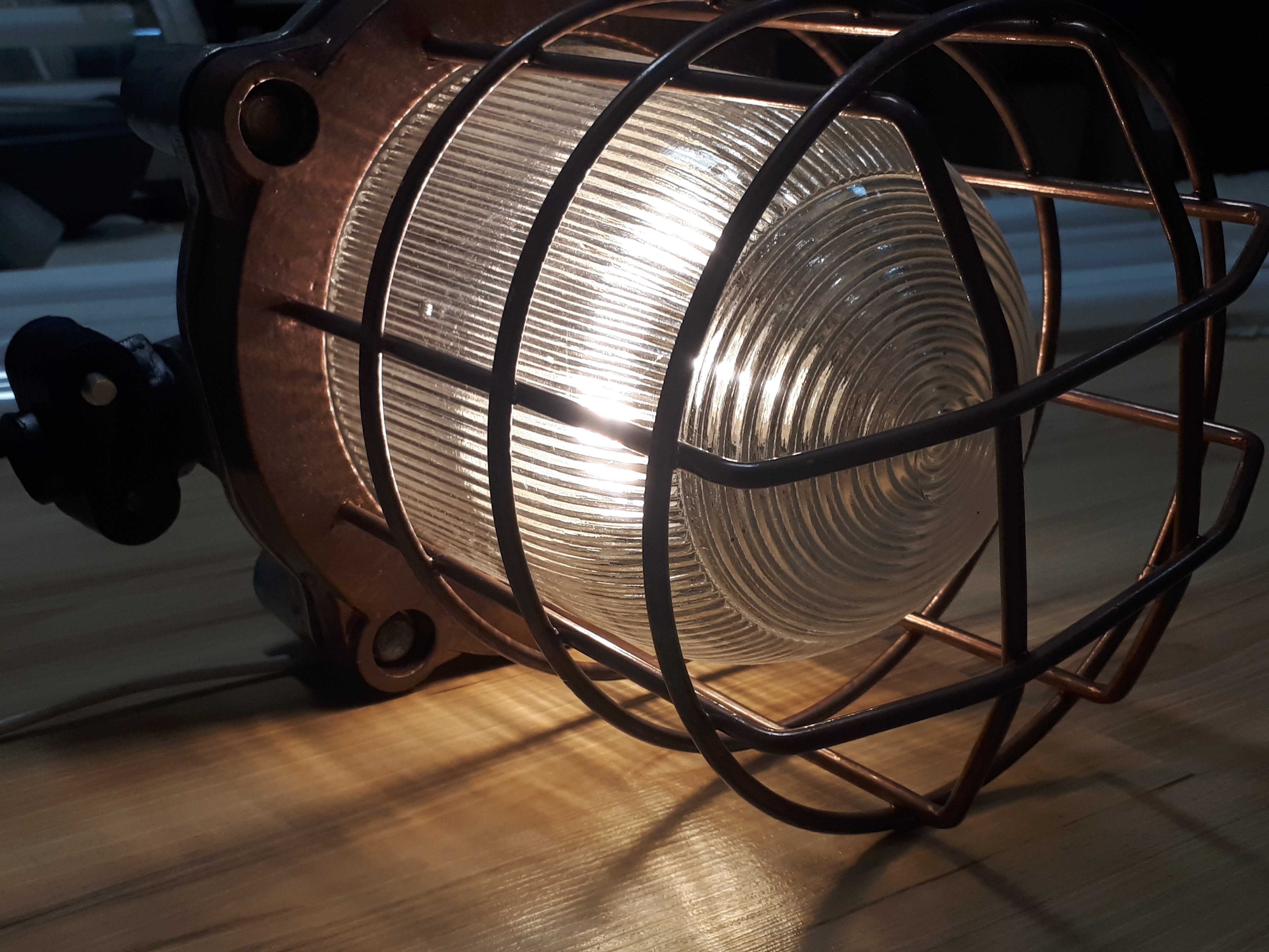 Piękna Lampa Oprawa Przemysłowa Loft PRL Po Renowacji