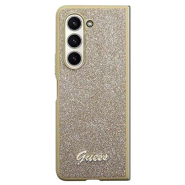 Etui Guess Glitter Script na Samsung Galaxy Z Fold 5 - złote