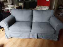 IKEA EKTORP Sofa 2-osobowa, nierozkładana, pokrowiec ciemnoszary