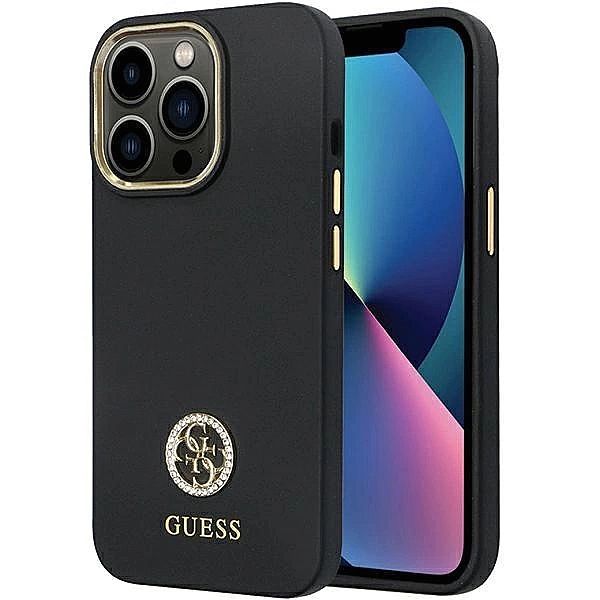 Etui Guess Silicone Logo Strass 4G na iPhone 13 Pro / iPhone 13 - czar