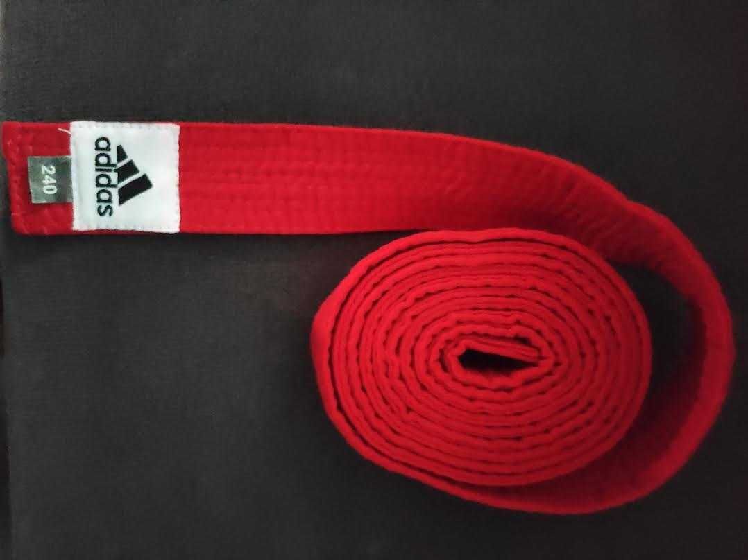 Pas do karategi, czerwony, 240cm, Adidas