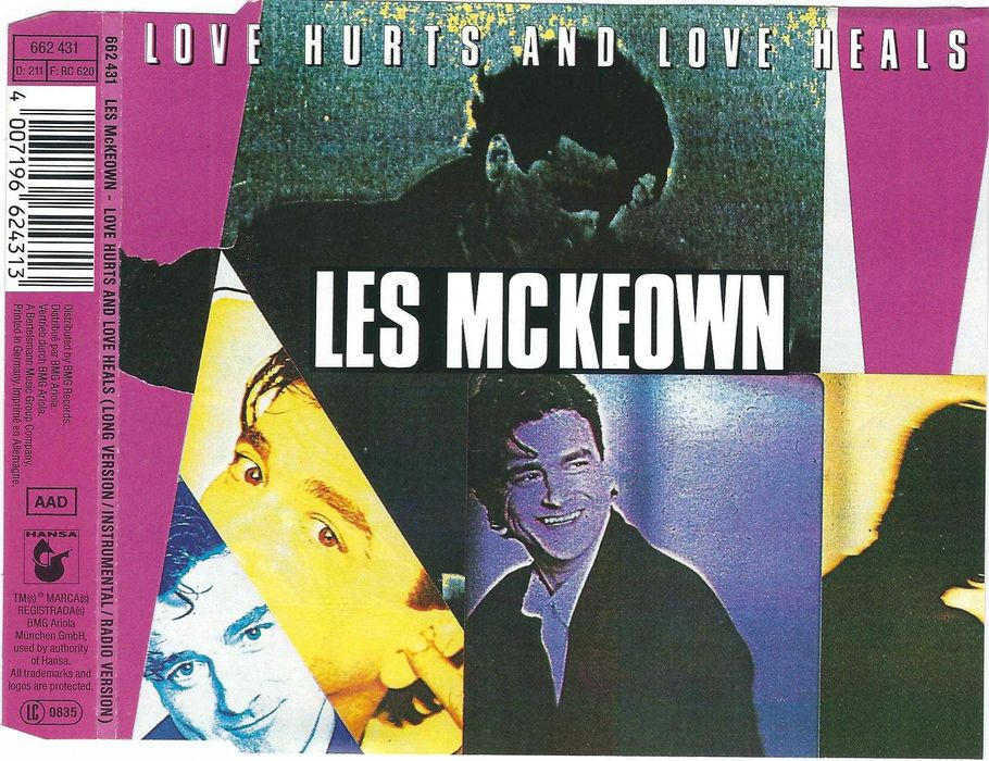 Maxi CD Les McKeown - Love Hurts And Love Heals (1989) (Hansa)