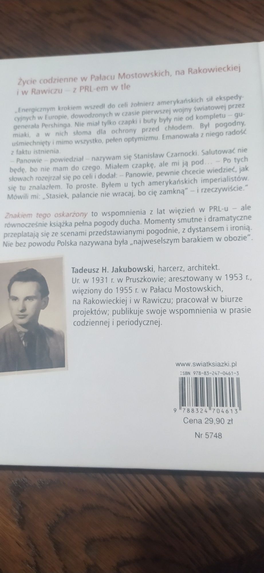 Tadeusz Hubert Jakubowski Znakiem tego oskarżony