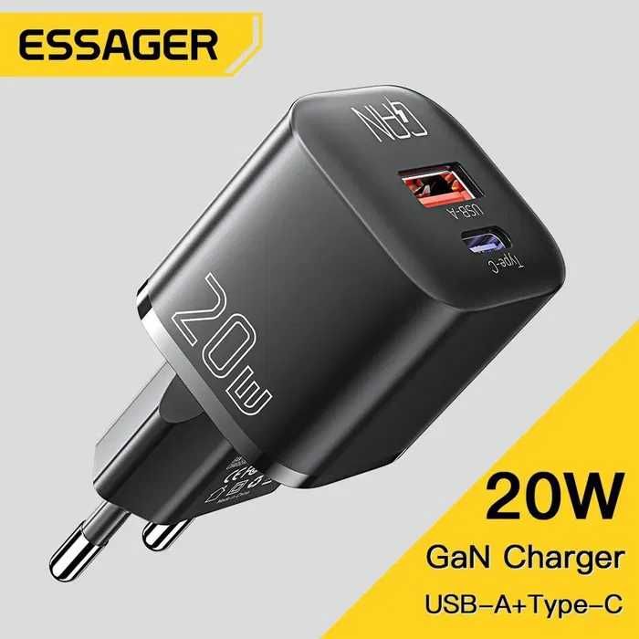 Зарядное устройство для телефона Essager 20W / 33W GAN Быстрая зарядка