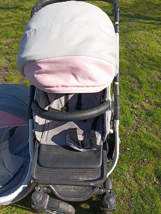 Wózek 2w1 , Szaro różowy