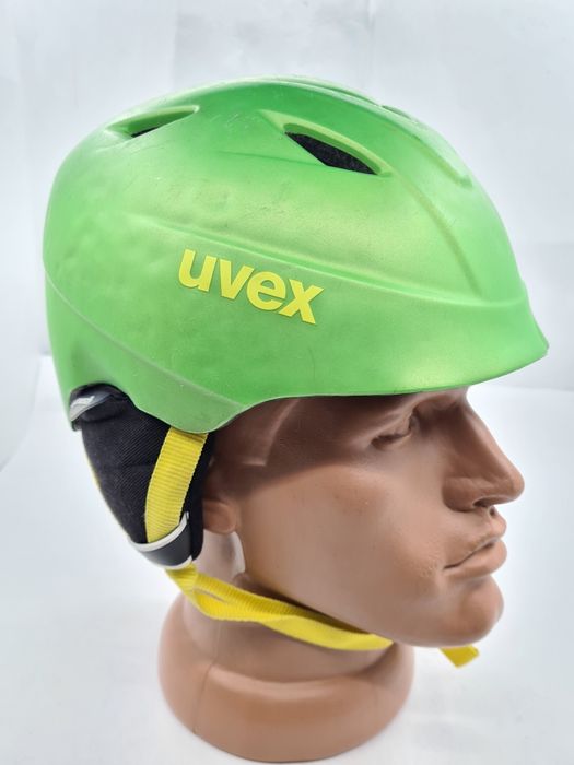 Шлем Горнолыжный Детский UVEX Защитный Зимний Шлем Салатовый 52-54 р.