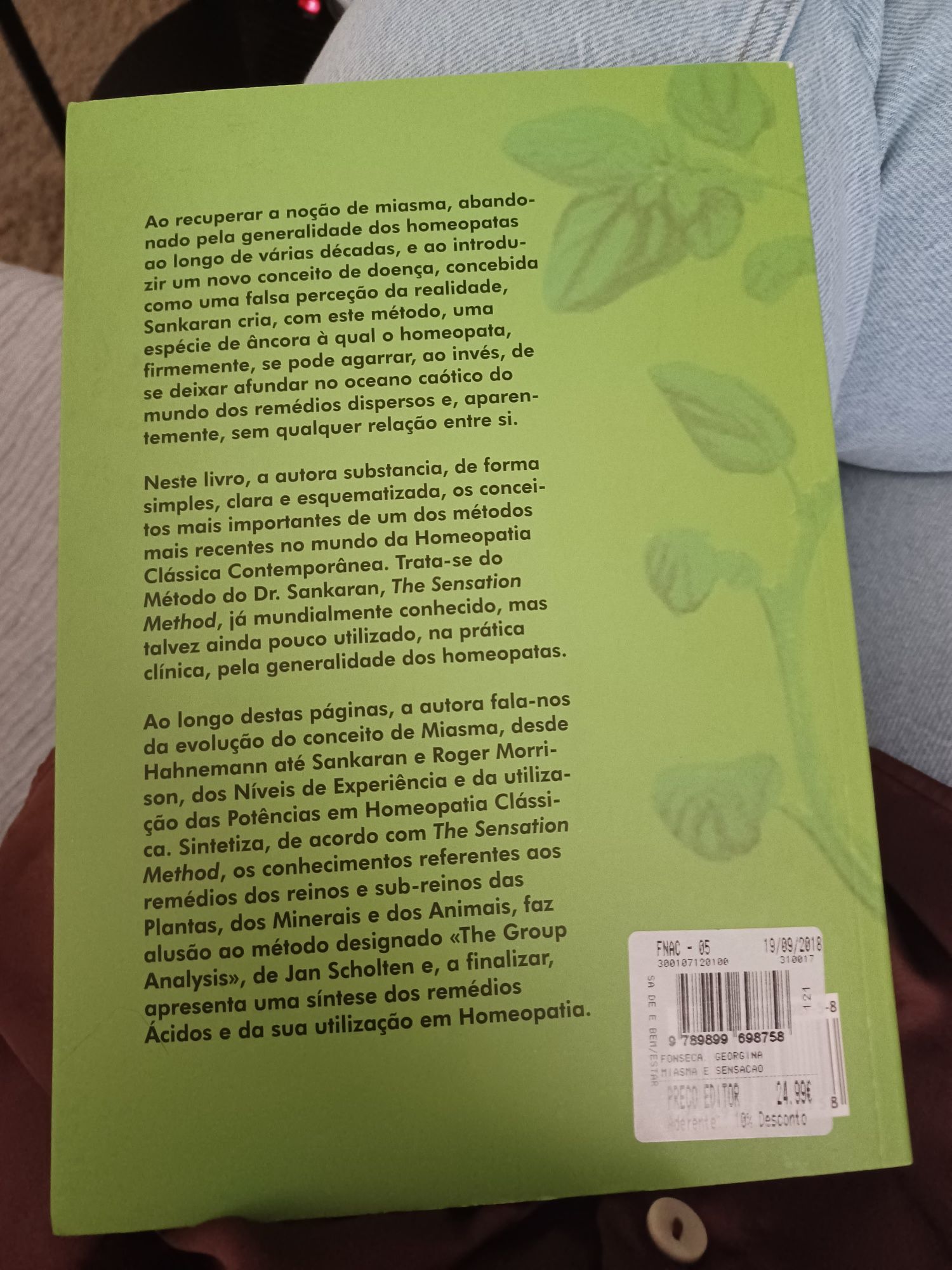 Livro Miasma e Sensação: o binómio da Homeopatia Moderna