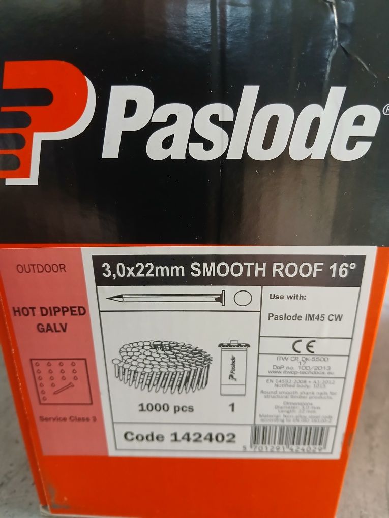 PASLODE gwoździe papowe  3.0x22 2000sztuk