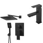 Набір 2в1 Душевая система для душа VENTA Black/кран для умыв Venta Опт