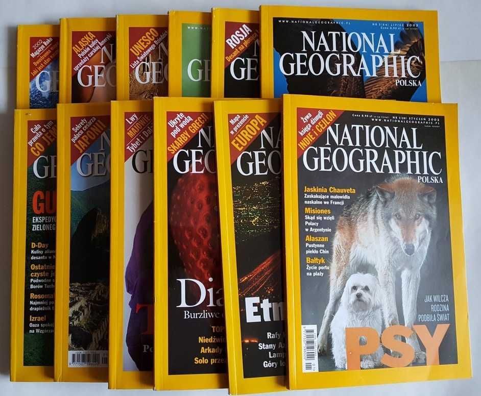 National geographic w j. polskim  2002r. /11 numerów bez sierpień/