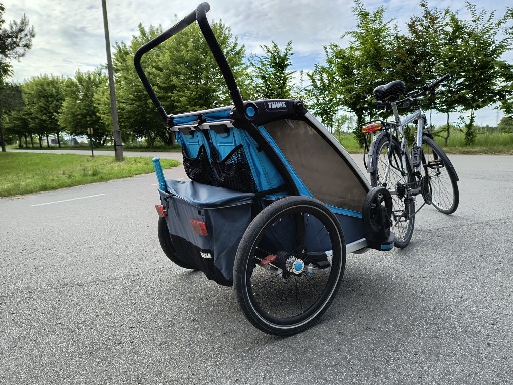 Thule Cross 2 - KOMPLET - przyczepka rowerowa dla 2