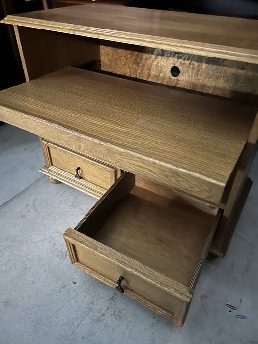 Szafka z szufladami prawdziwy Dąb Dębowe pod TV